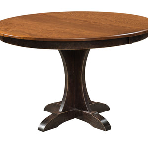 Ellis Pedestal - Handcrafted Solid Top or Extension Dining Table
