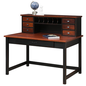 Eshton- Amish Hardwood Desk Table With Optional Small Hutch