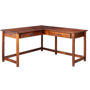 Eshton- Amish Hardwood Desk With Optional Single Door Hutch