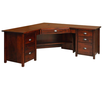 Eshton- Amish Hardwood Executive Corner Desk
