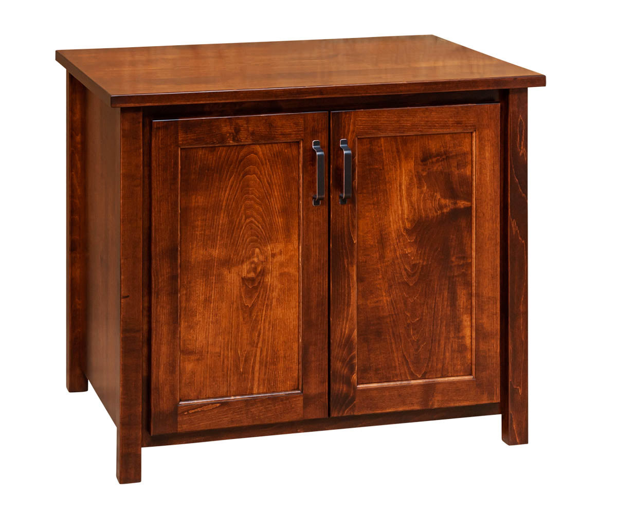 Eshton- Amish Hardwood Storage Printer Cabinet With Optional Hutch