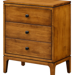 Estelle- Hardwood Amish 3 Drawer Nightstand