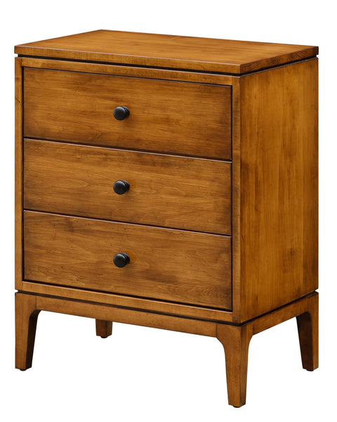 Estelle- Hardwood Amish 3 Drawer Nightstand