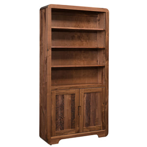 Europa- Amish Handcrafted 36" Bookcase With Doors