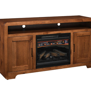 Europa- Amish Handcrafted 60" Fireplace TV Stand