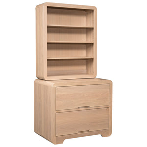 Europa- Amish Handcrafted Lateral File Cabinet With Bookcase