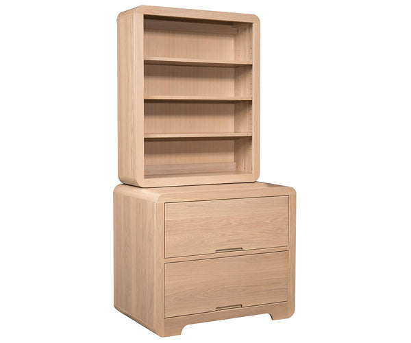 Europa - Amish Handcrafted Lateral File Cabinet with Bookcase - The ...