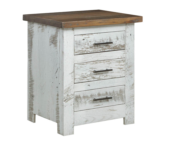 Tioga - Reclaimed Barnwood 3 Drawer Nightstand