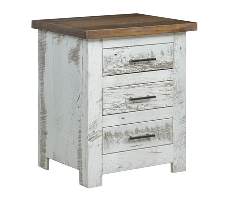Tioga - Reclaimed Barnwood 3 Drawer Nightstand