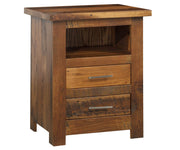 Tioga - Reclaimed Barnwood Open Top Nightstand