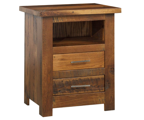 Tioga - Reclaimed Barnwood Open Top Nightstand