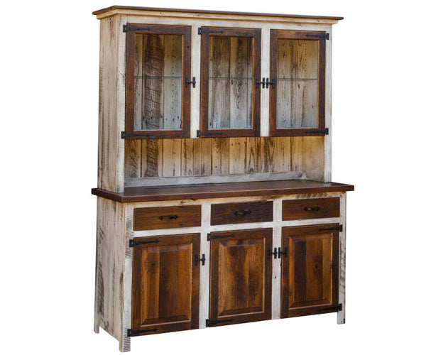 Uptown - Reclaimed Barnwood Dining Hutch With Optional Lights