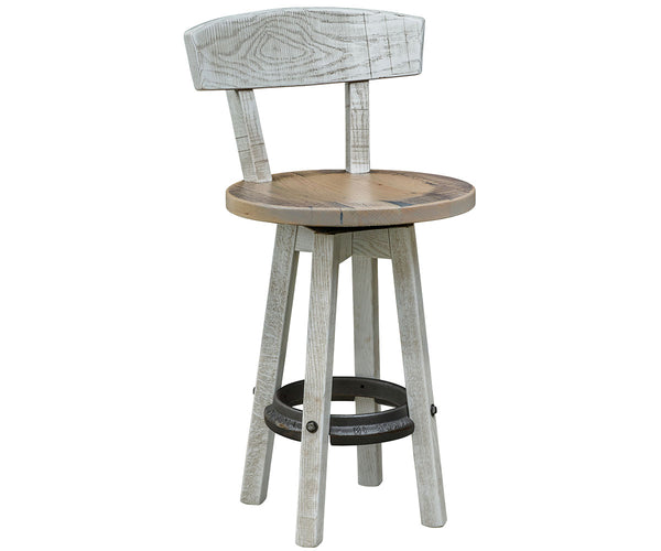 American - Reclaimed Barnwood Bar Stool
