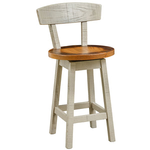 Greenville - Reclaimed Barnwood Swivel Stool