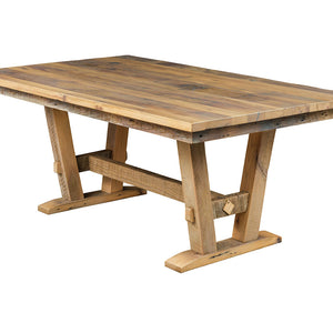 Staunton - Reclaimed Barnwood Dining Trestle Table