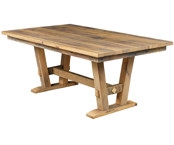 Staunton - Reclaimed Barnwood Dining Trestle Table
