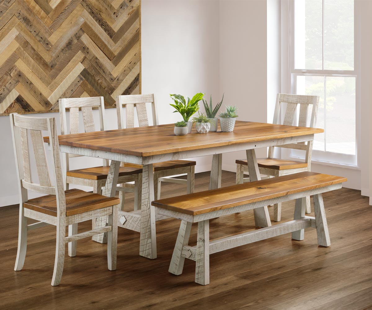 Bridgeton - Reclaimed Barnwood Dining Table - The Wood Reserve