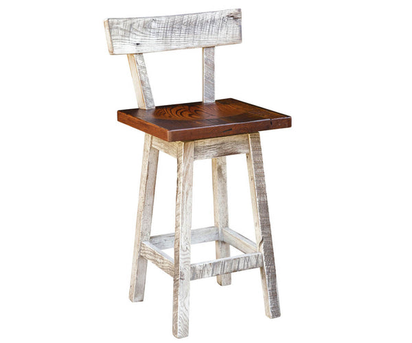 Greenville - Reclaimed Barnwood Swivel Stool
