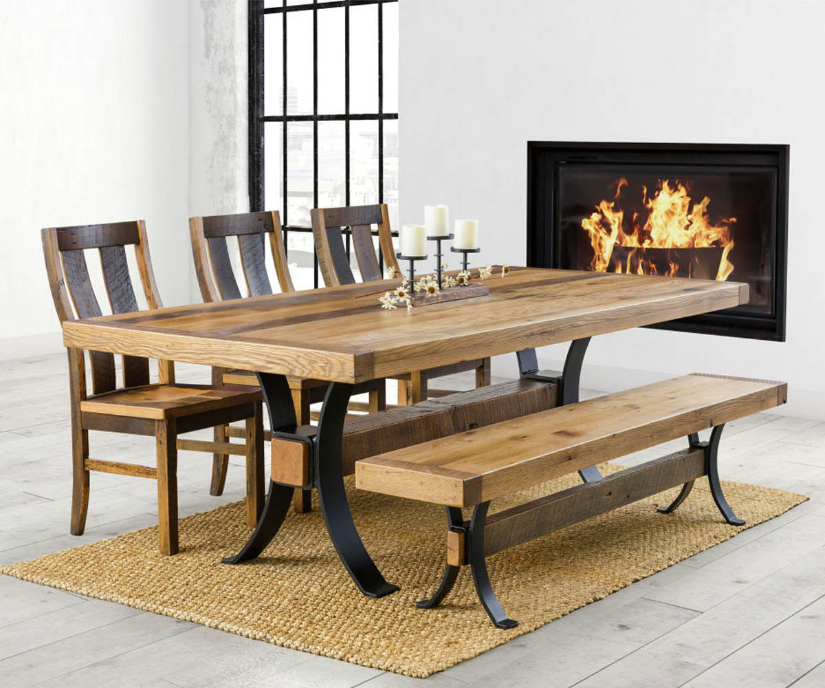 Timber Frame - Reclaimed Barnwood Dining Table - The Wood Reserve