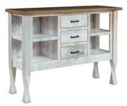 Wynnfield - Reclaimed Barnwood Open Server Cabinet