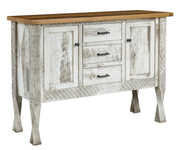 Wynnfield - Reclaimed Barnwood Server Cabinet With Doors