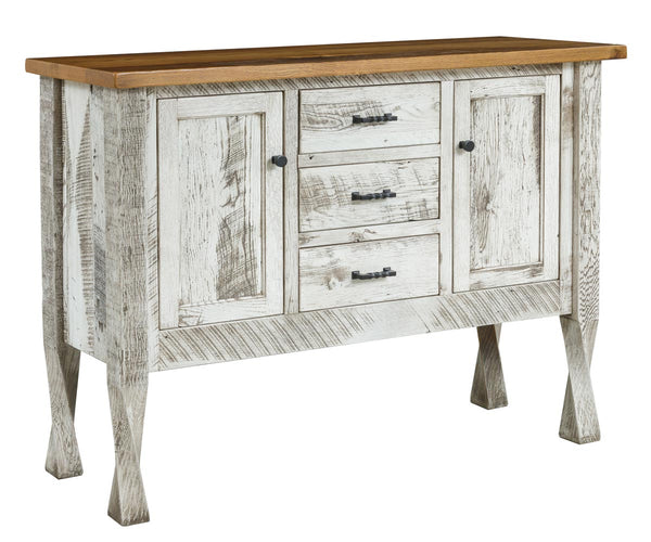 Wynnfield - Reclaimed Barnwood Server Cabinet With Doors