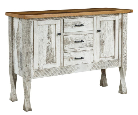 Wynnfield - Reclaimed Barnwood Server Cabinet With Doors