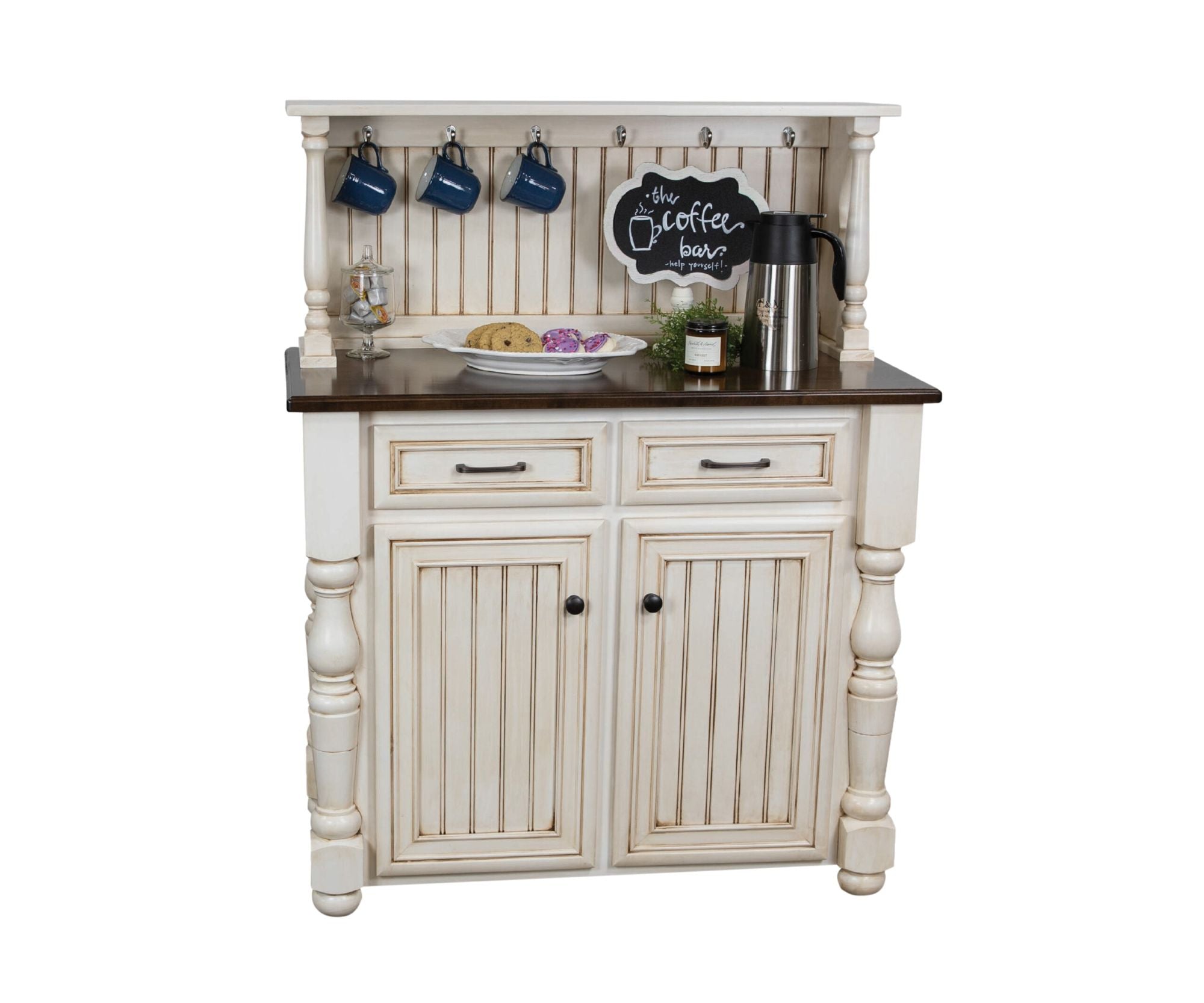 Farmhouse - Amish Solid Wood Coffee Bar Cabinet