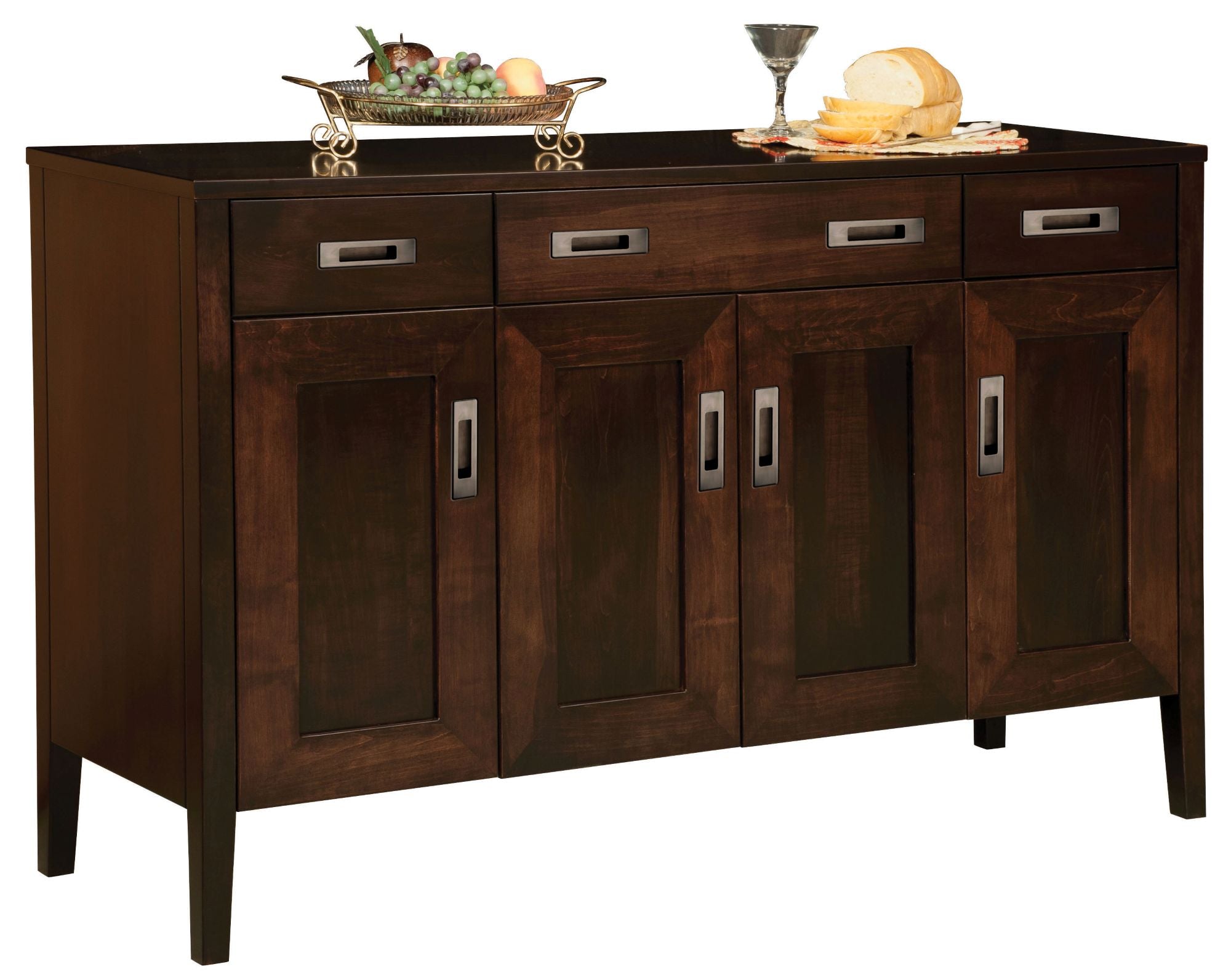 Fayette - Amish Solid Wood 4 Door Sideboard Cabinet