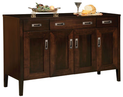 Fayette - Amish Solid Wood 4 Door Sideboard Cabinet