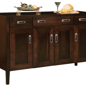Fayette - Amish Solid Wood 4 Door Sideboard Cabinet