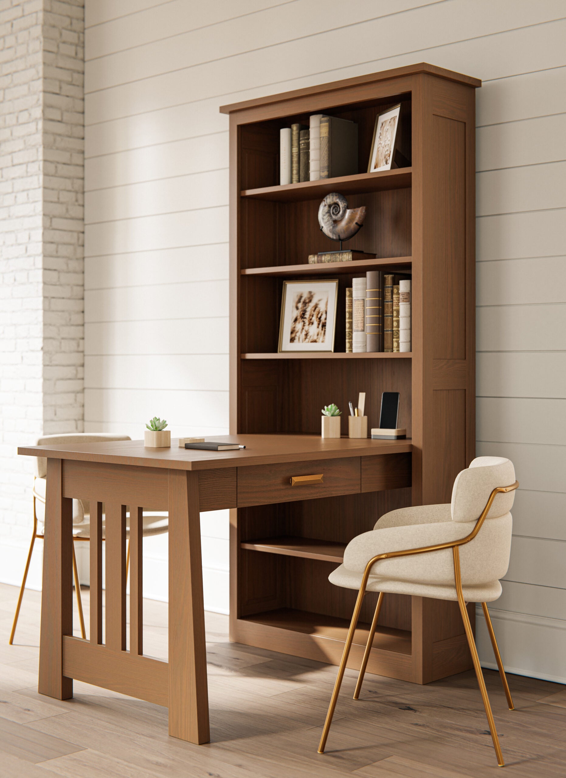 Freemont - Amish Handcrafted Open Writing Desk / Quick Ship