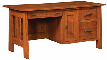 Freemont Mission - Amish Hardwood Computer Desk