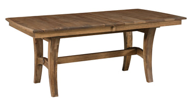 Frisco Trestle - Handcrafted Solid Top or Extension Dining Table