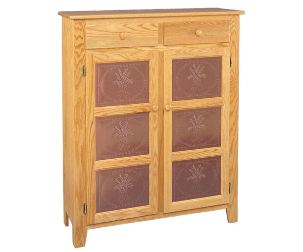 Mission - Amish Hardwood Pie Safe Pantry Cabinet