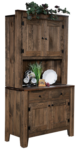 Gold Creek - Amish Handcrafted Granny Cabinet With Hutch