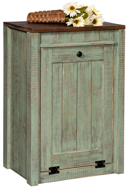 Gold Creek - Amish Handcrafted Single Tilt-Out Trash Bin Cabinet