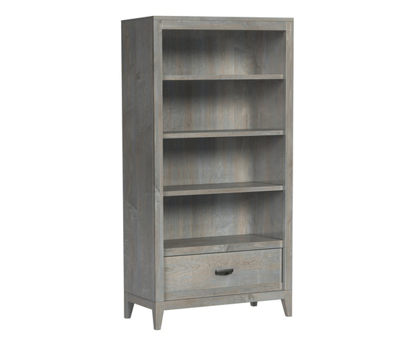 Triway - Amish Handcrafted Bookcase With Drawer