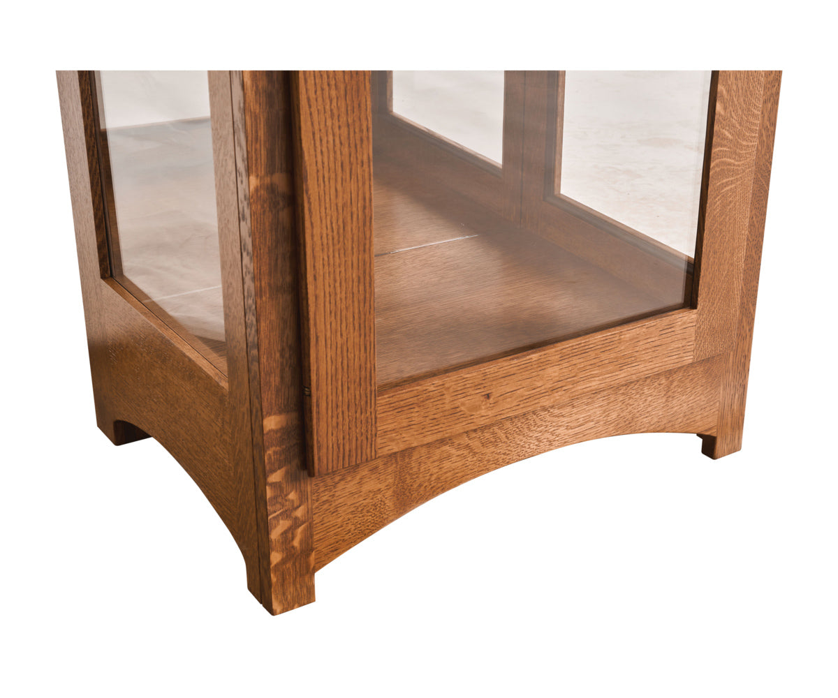 Mission - Amish Hardwood 1 Door Display Curio Cabinet
