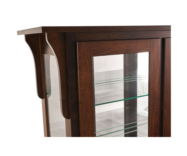 Quaker - Amish Hardwood Display Curio Cabinet - The Wood Reserve