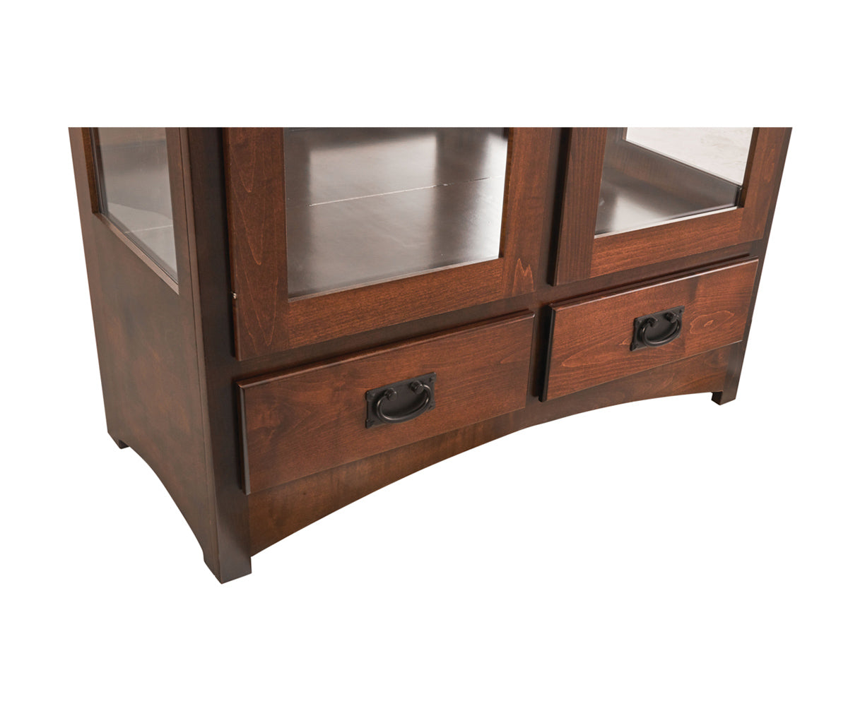Quaker - Amish Hardwood Display Curio Cabinet