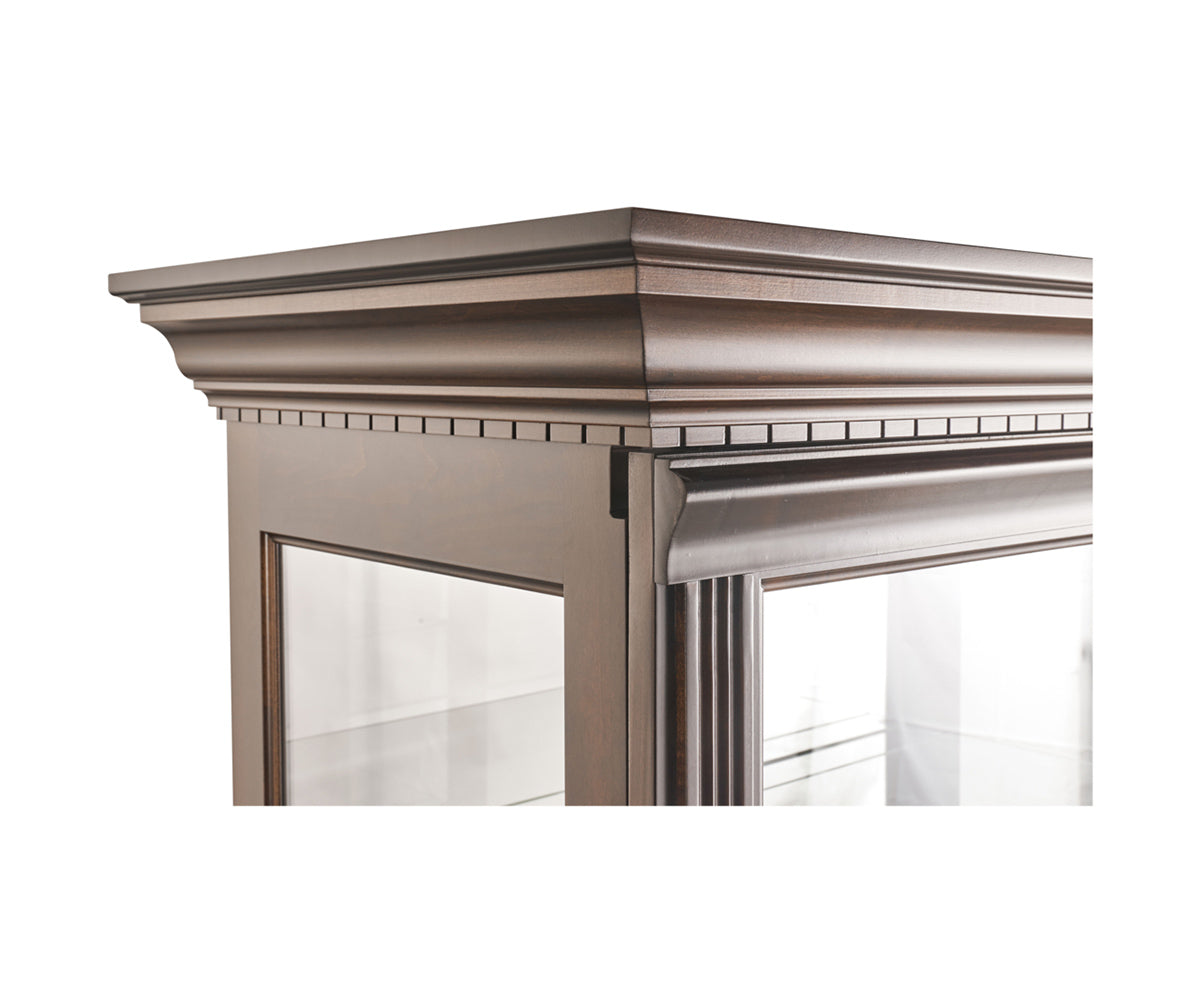 West Bend - Amish Hardwood 2 Way Sliding Curio Cabinet