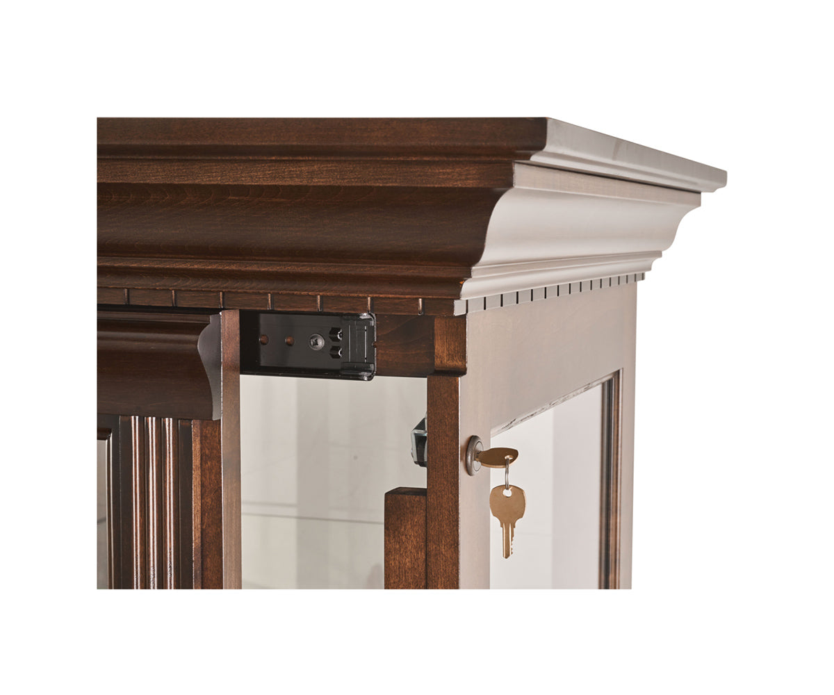 West Bend - Amish Hardwood 2 Way Sliding Curio Cabinet