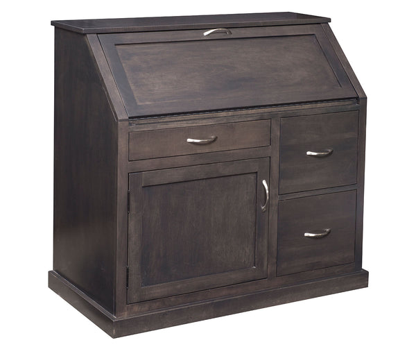 Benton - Amish Hardwood Secretary Desk With Optional Hutch