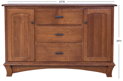 Galena - Amish Handcrafted Sideboard Cabinet / Quick Ship
