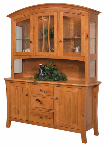 Galveston - Amish Solid Wood 3 Door Dining Hutch