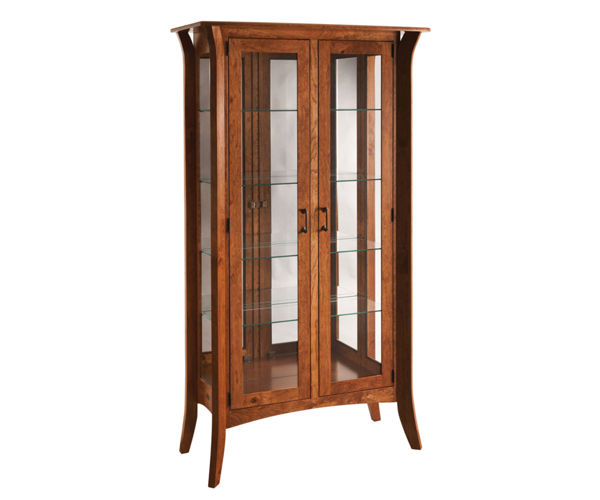 Galveston - Amish Hardwood 2 Door Curio Cabinet