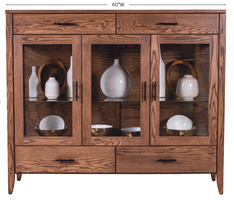 Gatehouse- Amish Handcrafted Curio Cabinet / Quick Ship