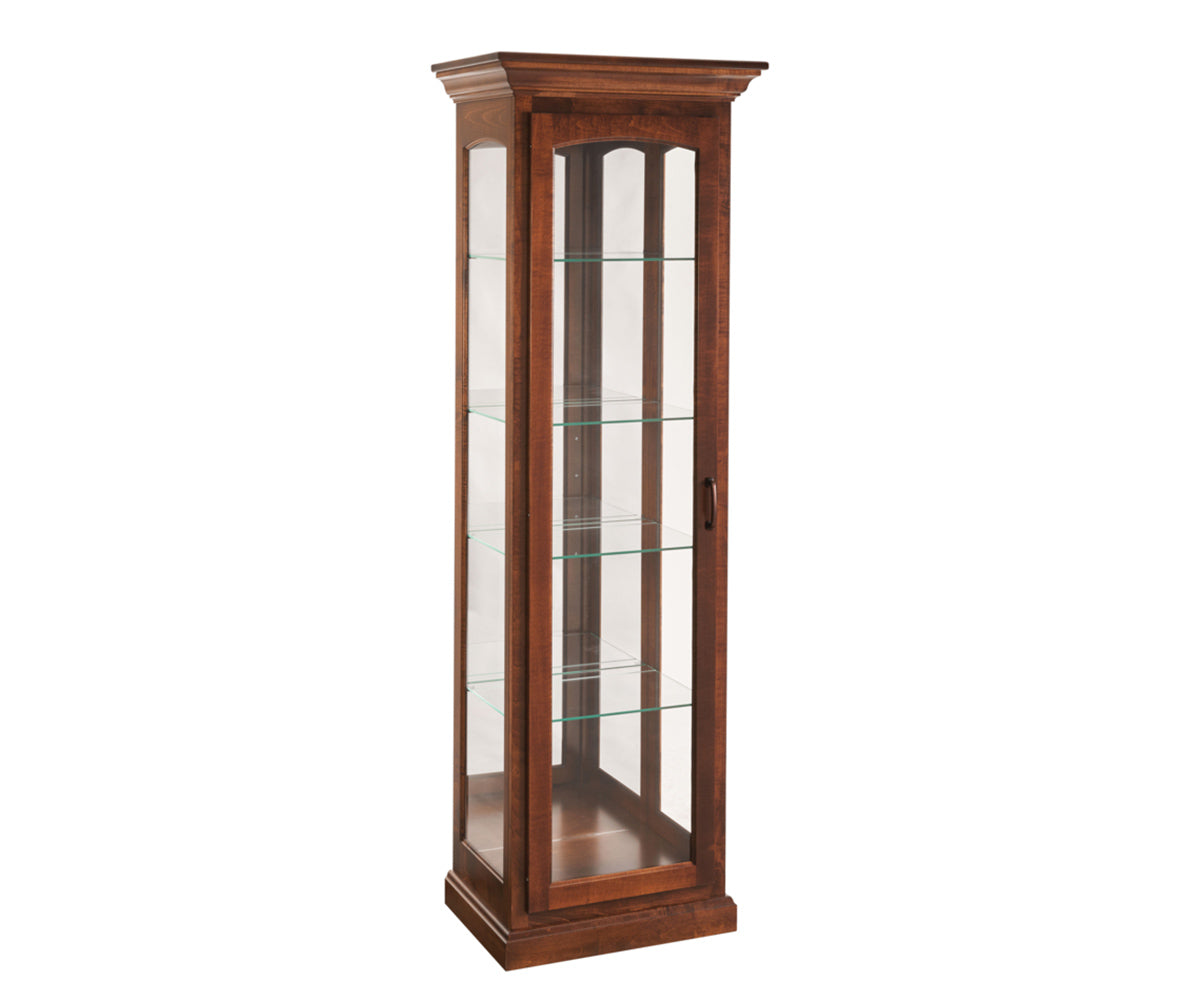 Genuine - Amish Hardwood 1 Door Picture Frame Display Curio