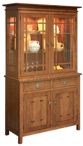 Gettysburg- Amish Solid Wood 2 Door Dining Hutch